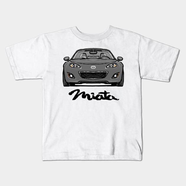 Mazda Mx5 Miata NC2 Grey Kids T-Shirt by Woreth